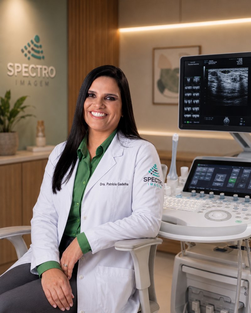 Dra. Patrícia Gadelha — Médica ultrassonografista especialista em ginecologia e obstetrícia na Spectro Imagem, Campina Grande